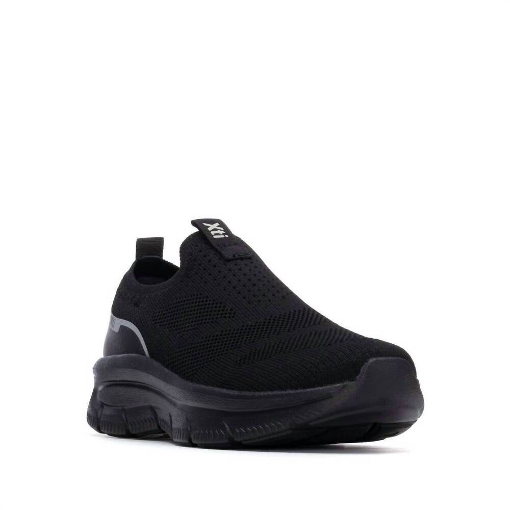NEW XTI women's textile sneakers in black